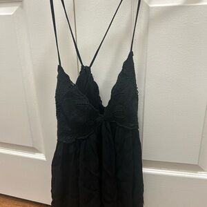 ILLA ILLA Black Strappy Sheer Shirt